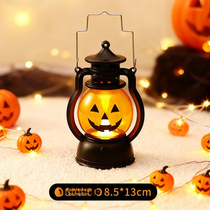Halloween Retro Small Oil Lamp Pumpkin Lantern Ghost Lamp Luminous Night Light