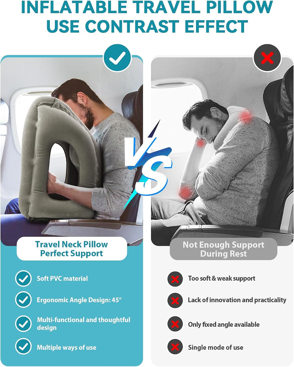 Portable Inflatable Travel Pillow