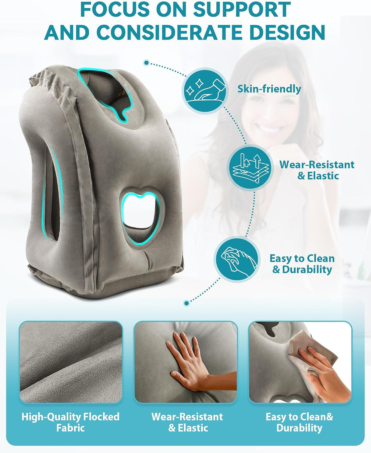 Portable Inflatable Travel Pillow