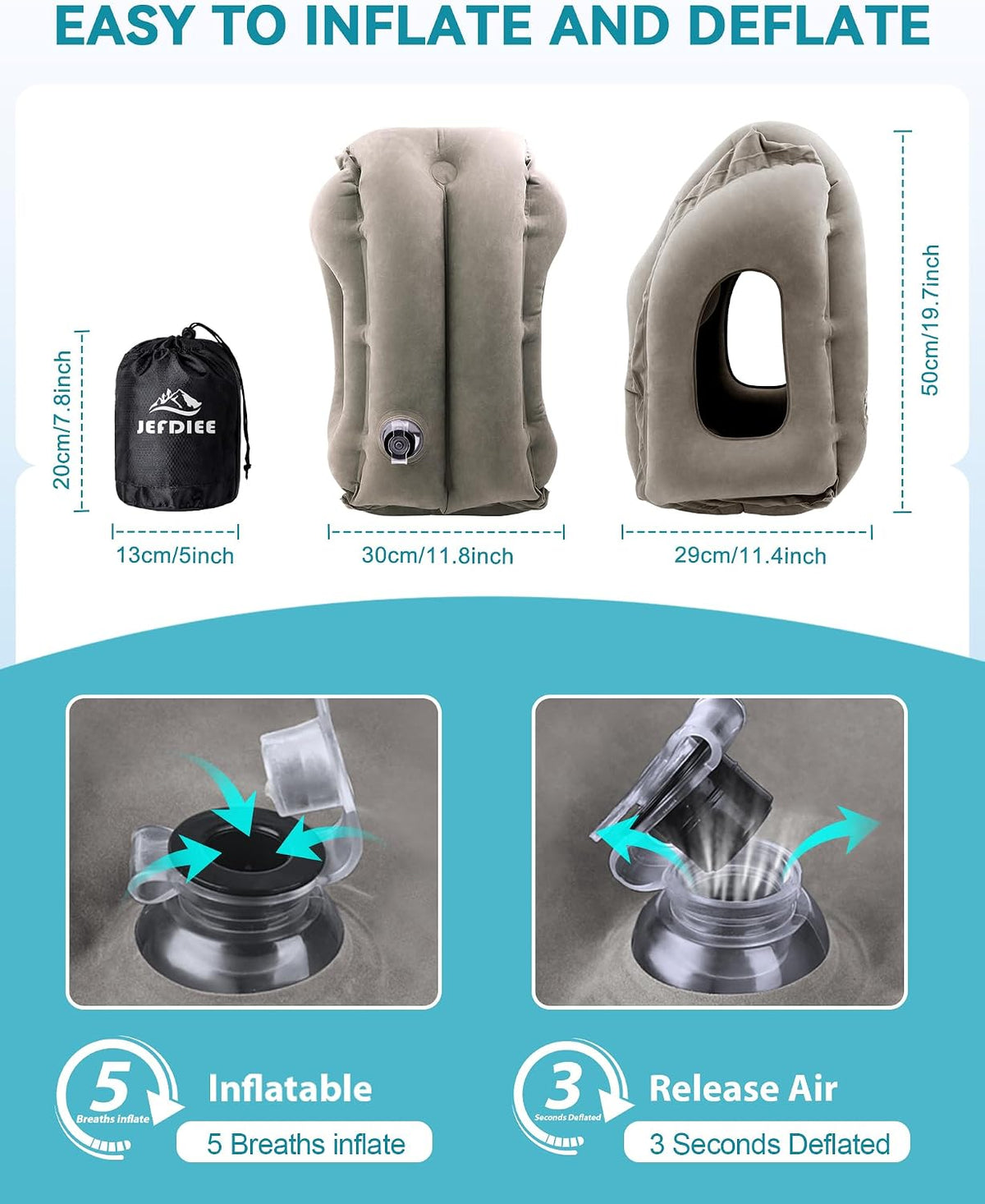 Portable Inflatable Travel Pillow