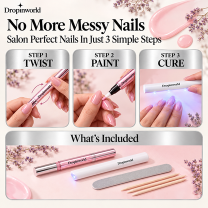 Gel Nail Pen Kit with Mini UV/LED Lamp