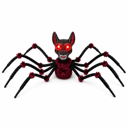 Animated Halloween Spider Head Prop with Sound and Light Effects