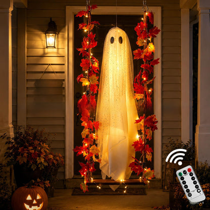 Hanging Maple Leaf Ghost Decorations