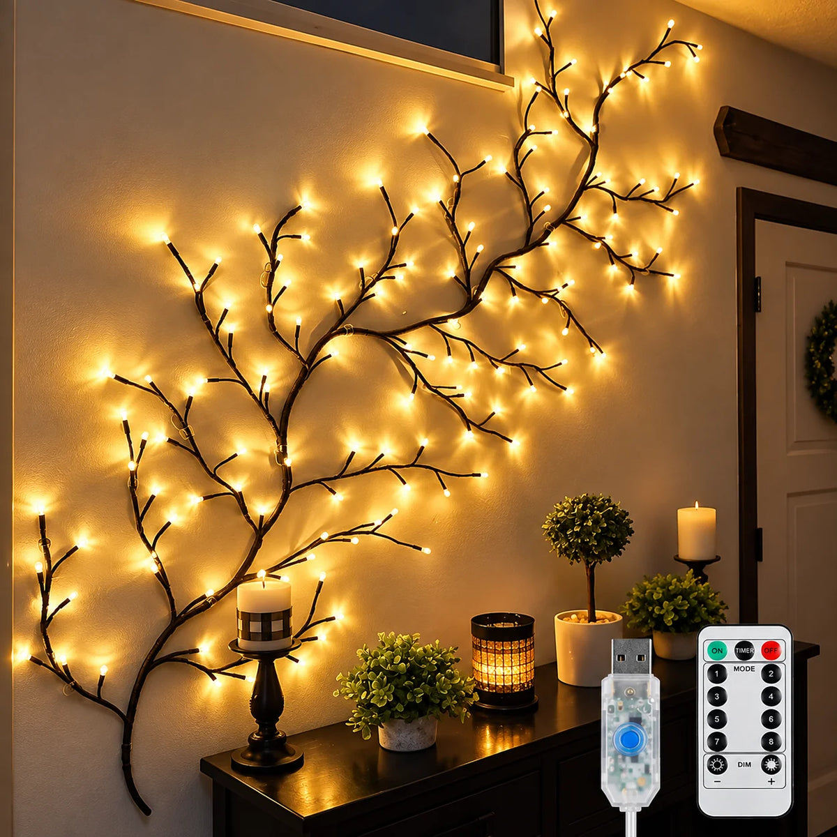 LED Willow Vine Light